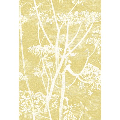 Cole & Son F111/5020.CS.0 Cow Parsley Multipurpose Fabric in Wht & Chartre/Yellow/Gold