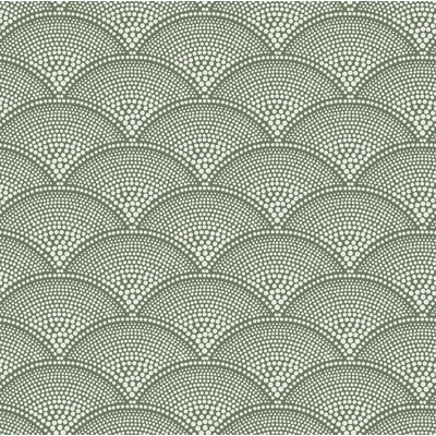 Cole & Son F111/8029.CS.0 Feather Fan Upholstery Fabric in Crm On Olv/Olive Green/Green/Khaki