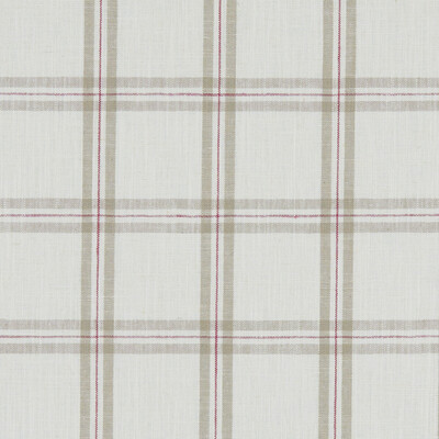 Clarke And Clarke F1124/06.CAC.0 Kelmscott Multipurpose Fabric in Raspberry/linen