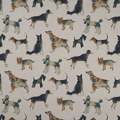 Clarke And Clarke F1176/01.CAC.0 Walkies Multipurpose Fabric in Linen