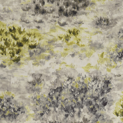 Clarke And Clarke F1298/01.CAC.0 Fiore Multipurpose Fabric in Charcoal/chartreuse