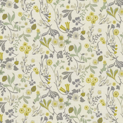 Clarke And Clarke F1312/03.CAC.0 Ashbee Multipurpose Fabric in Forest/chartreuse