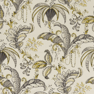 Clarke And Clarke F1330/01.CAC.0 Ophelia Multipurpose Fabric in Charcoal/ochre