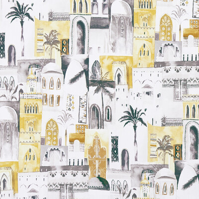 Clarke And Clarke F1368/02.CAC.0 Marrakech Multipurpose Fabric in Charcoal/ochre