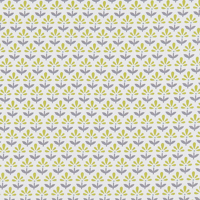 Clarke And Clarke F1373/03.CAC.0 Fleur Upholstery Fabric in Chartreuse/charcoal