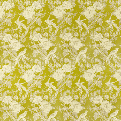 Clarke And Clarke F1429/03.CAC.0 Avium Multipurpose Fabric in Chartreuse/Yellow/White