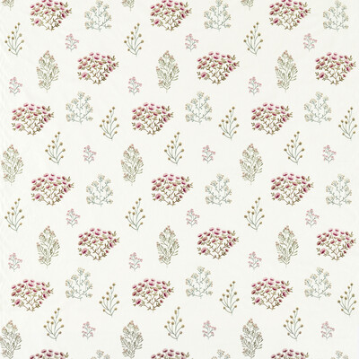 Clarke And Clarke F1431/05.CAC.0 Floris Multipurpose Fabric in Summer/White/Pink/Green