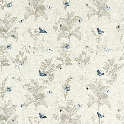 Clarke And Clarke F1432/04.CAC.0 Monarch Multipurpose Fabric in Mineral/denim/Ivory/Blue/Mineral