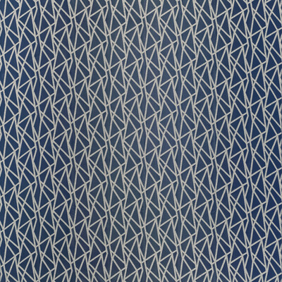 Clarke And Clarke F1459/02.CAC.0 Geomo Multipurpose Fabric in Ink/Blue/Ivory