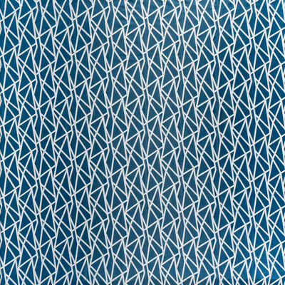 Clarke And Clarke F1459/03.CAC.0 Geomo Multipurpose Fabric in Kingfisher/Blue/White