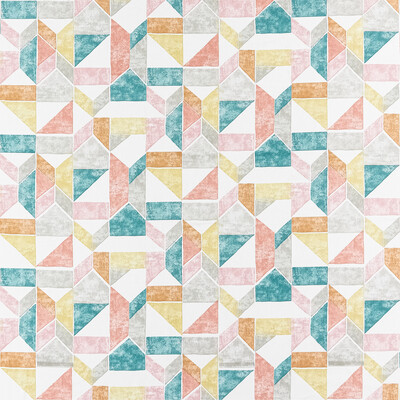 Clarke And Clarke F1464/02.CAC.0 Lanna Multipurpose Fabric in Coral/teal/Multi