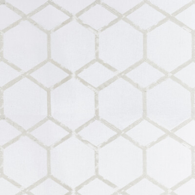 Clarke And Clarke F1469/04.CAC.0 Forma Drapery Fabric in Ivory/silver/White/Metallic