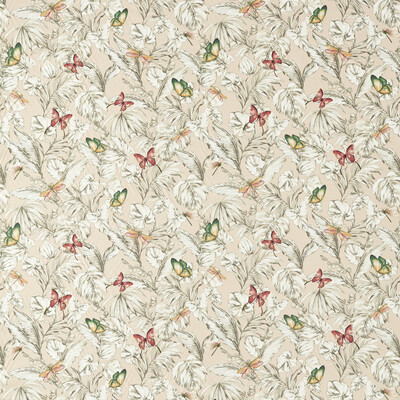 Clarke And Clarke F1513/01.CAC.0 Acadia Multipurpose Fabric in Blush/Pink/Green/Coral