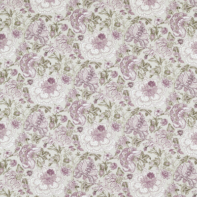 Clarke And Clarke F1542/03.cac.0 Lucienne Multipurpose Fabric in Raspberry/linen/Purple/Plum