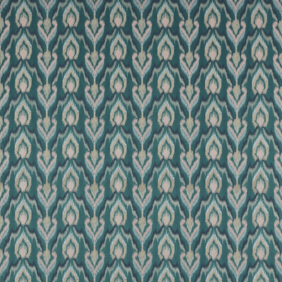 Clarke And Clarke F1549/04.cac.0 Velluto Drapery Fabric in Teal/Pink