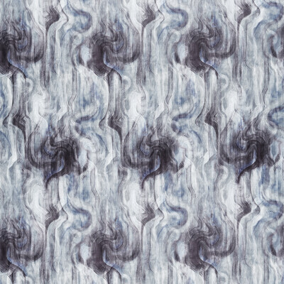 Clarke And Clarke F1552/01.cac.0 Tessuto Drapery Fabric in Midnight/silver/Blue/Silver