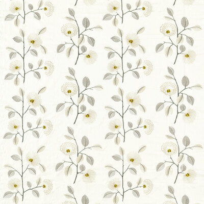 Clarke And Clarke F1555/03.cac.0 Monique Drapery Fabric in Natural/pewter/Grey/Gold