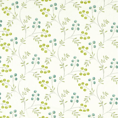 Clarke And Clarke F1556/01.cac.0 Rochelle Drapery Fabric in Apple/mineral/Green/Turquoise
