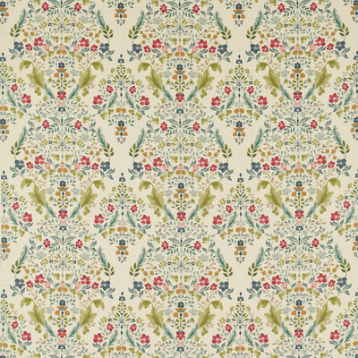 Clarke And Clarke F1558/02.cac.0 Gawthorpe Multipurpose Fabric in Forest/linen/Multi/Green/Blue