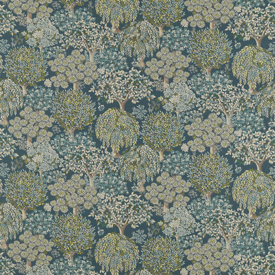 Clarke And Clarke F1562/04.cac.0 Tatton Multipurpose Fabric in Mineral/Blue/Turquoise