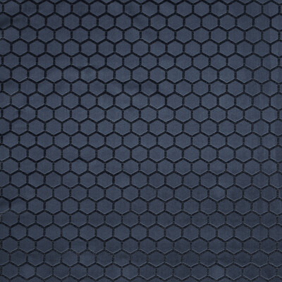 Clarke And Clarke F1565/04.cac.0 Hexa Upholstery Fabric in Midnight/Dark Blue/Blue