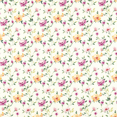 Clarke And Clarke F1593/04.CAC.0 Serena Multipurpose Fabric in Summer/Multi/Pink/Yellow