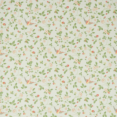 Clarke And Clarke F1606/02.CAC.0 Wild Strawberry Multipurpose Fabric in Dove Linen/Multi/Grey