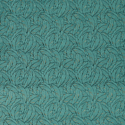 Clarke And Clarke F1611/02.cac.0 Selva Upholstery Fabric in Emerald Velvet/Green/Emerald/Gold