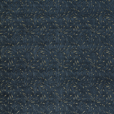 Clarke And Clarke F1611/04.cac.0 Selva Upholstery Fabric in Midnight/gold Velvet/Dark Blue/Blue/Gold