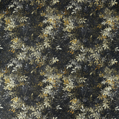Clarke And Clarke F1612/04.cac.0 Congo Multipurpose Fabric in Noir Velvet/Charcoal/Gold