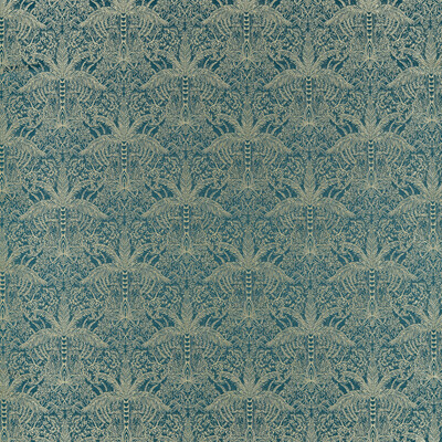 Clarke And Clarke F1615/03.cac.0 Leopardo Upholstery Fabric in Kingfisher Jacquard/Teal/Blue