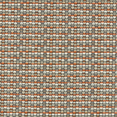 Clarke And Clarke F1616/06.CAC.0 Cosmic Upholstery Fabric in Spice/Orange/Grey