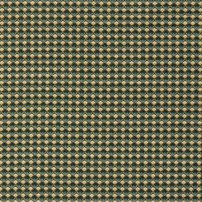 Clarke And Clarke F1617/04.CAC.0 Lyra Upholstery Fabric in Teal/citrus/Teal/Yellow/Green