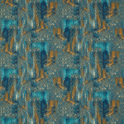 Clarke And Clarke F1649/05.CAC.0 Hillcrest Velvet Upholstery Fabric in Teal/spice/Green/Turquoise/Orange
