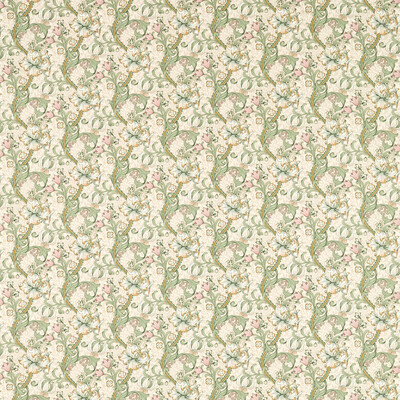 Clarke And Clarke F1677/03.CAC.0 Golden Lily Multipurpose Fabric in Linen/blush/Beige/Pink/Green