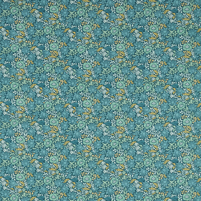 Clarke And Clarke F1680/04.CAC.0 Mallow Multipurpose Fabric in Teal/Yellow/Sage