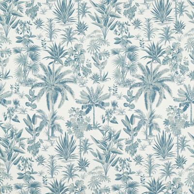 Clarke And Clarke F1711/02.CAC.0 Malindi Drapery Fabric in Mineral/Teal/Turquoise/White