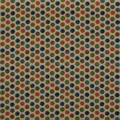 Mulberry FD2006.R11.0 Croquet Multipurpose Fabric in Teal/Brown/Green
