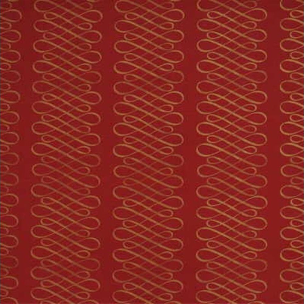 Mulberry Home FD251.V102.0 Swash Stripe Living Legends Fabric in Red/Gold