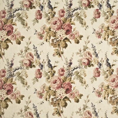 Mulberry Home FD264.J143.0 Vintage Floral Country Weekend Fabric in Antique/Rose