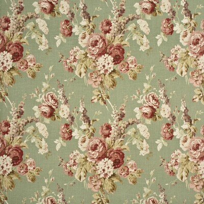 Mulberry Home FD264.S38.0 Vintage Floral Country Weekend Fabric in Coral/Sage