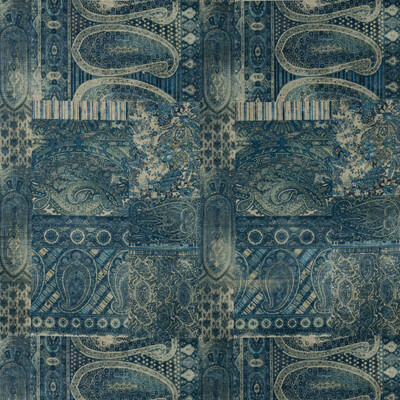 Mulberry FD265.H10.0 Lomond Velvet Multipurpose Fabric in Indigo/Blue