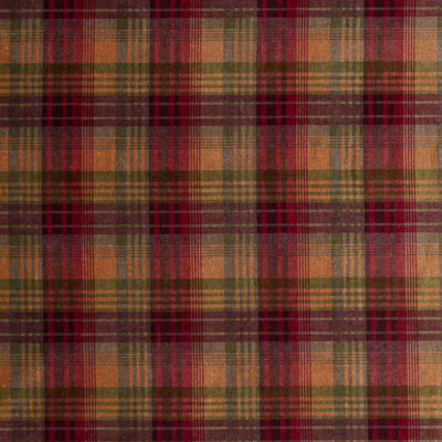 Mulberry Home FD274.H113.0 Velvet Ancient Tartan Bohemian Weaves Fabric in Plum