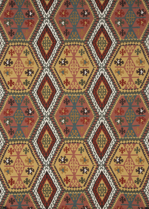 Mulberry Home FD282.T30.0 Buckland Bohemian Travels Fabric in Spice