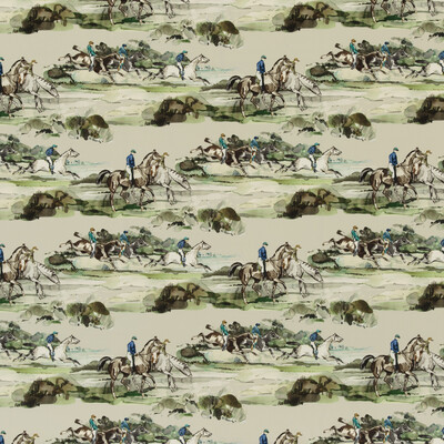 Mulberry Home FD295.S43.0 Morning Gallop Velvet Festival Fabric in Racing Green