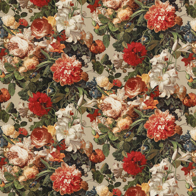 Mulberry Home FD301.T30.0 Floral Pompadour Modern Country I Fabric in Spice