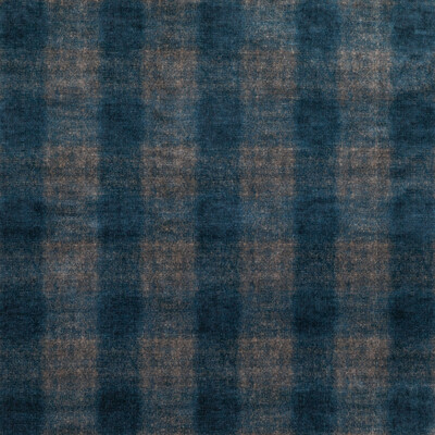 Mulberry Home FD314.H10.0 Highland Check Modern Country Velvets Fabric in Indigo
