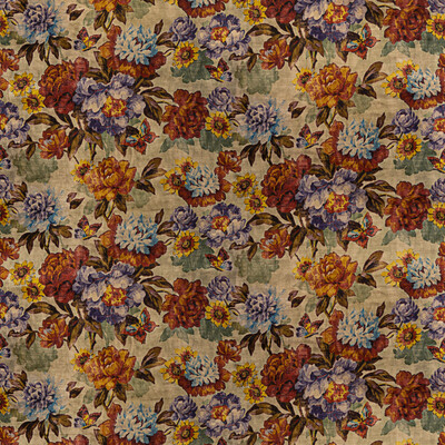 Mulberry Home FD317.V54.0 Botanica Velvet Modern Country Velvets Fabric in Red/Plum