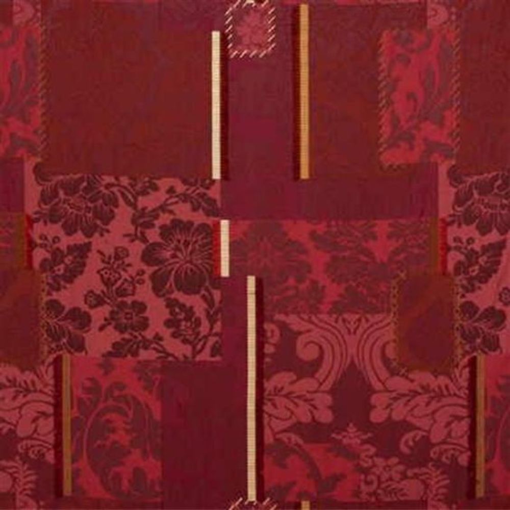 Mulberry Home FD536.V127.0 Patchwork Romantic Heroes Fabric in Red/Bri