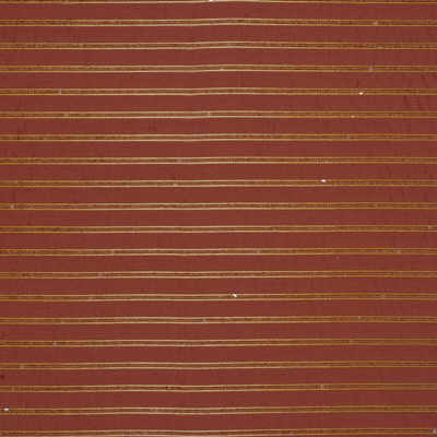 Mulberry FD539.W25.0 Cavalier Stripe Drapery Fabric in Coral/Orange/Brown